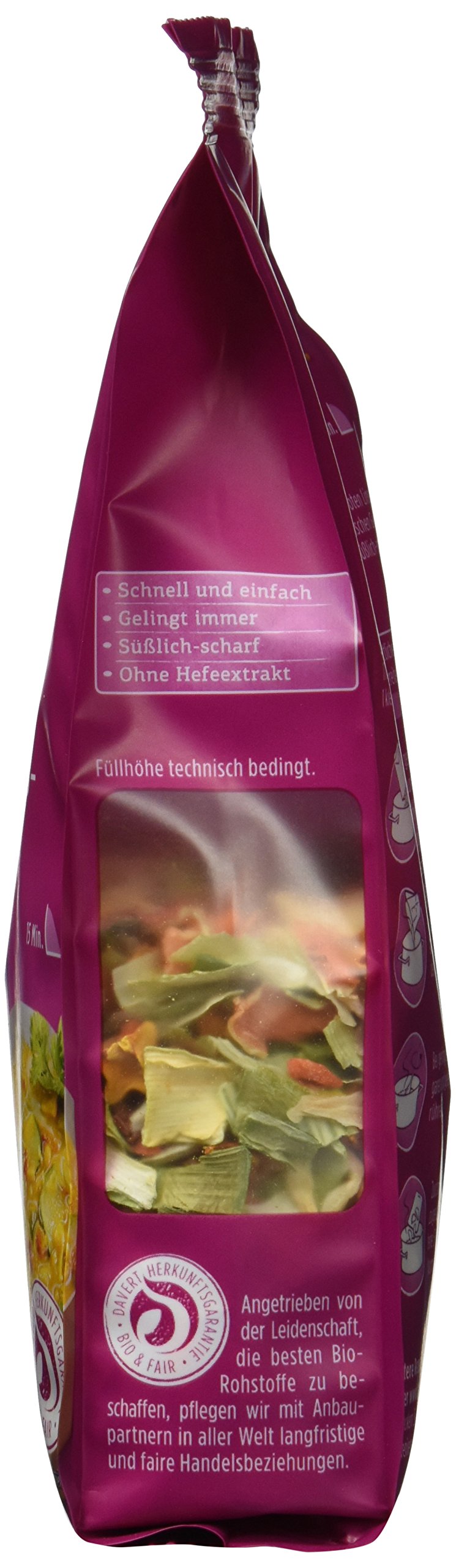 Davert Thailändische Linsen-Kokos-Suppe, 6er Pack (6 x 170 g) - Bio