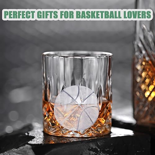 Miniatura 2 de Bandeja para cubitos de hielo de baloncesto 3D, molde para cubitos de hielo con embudo para cócteles, bourbon, brandy, regalos de whisky para