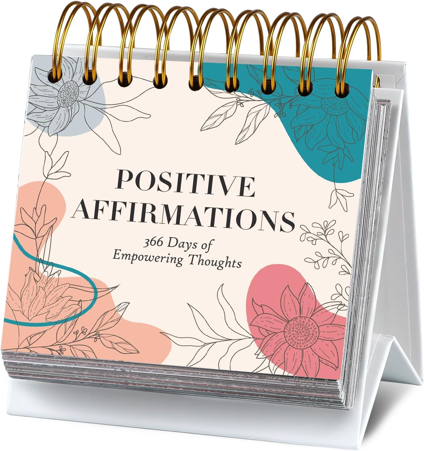Daily Affirmation Calendar Mother's Day Gift Motivational Quotes Desk Calendar for Women Girls Positive Standing Flip Daily Undated Inspirational Calendar for Classroom Office Desk Decor