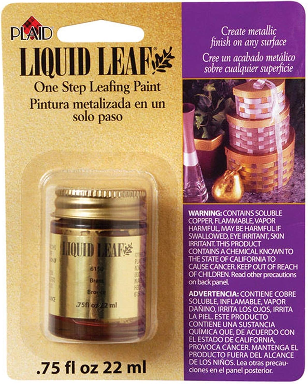 Liquid Leaf Paint One Step Leafing Paint, 0.75-Ounce, Original (Brass)