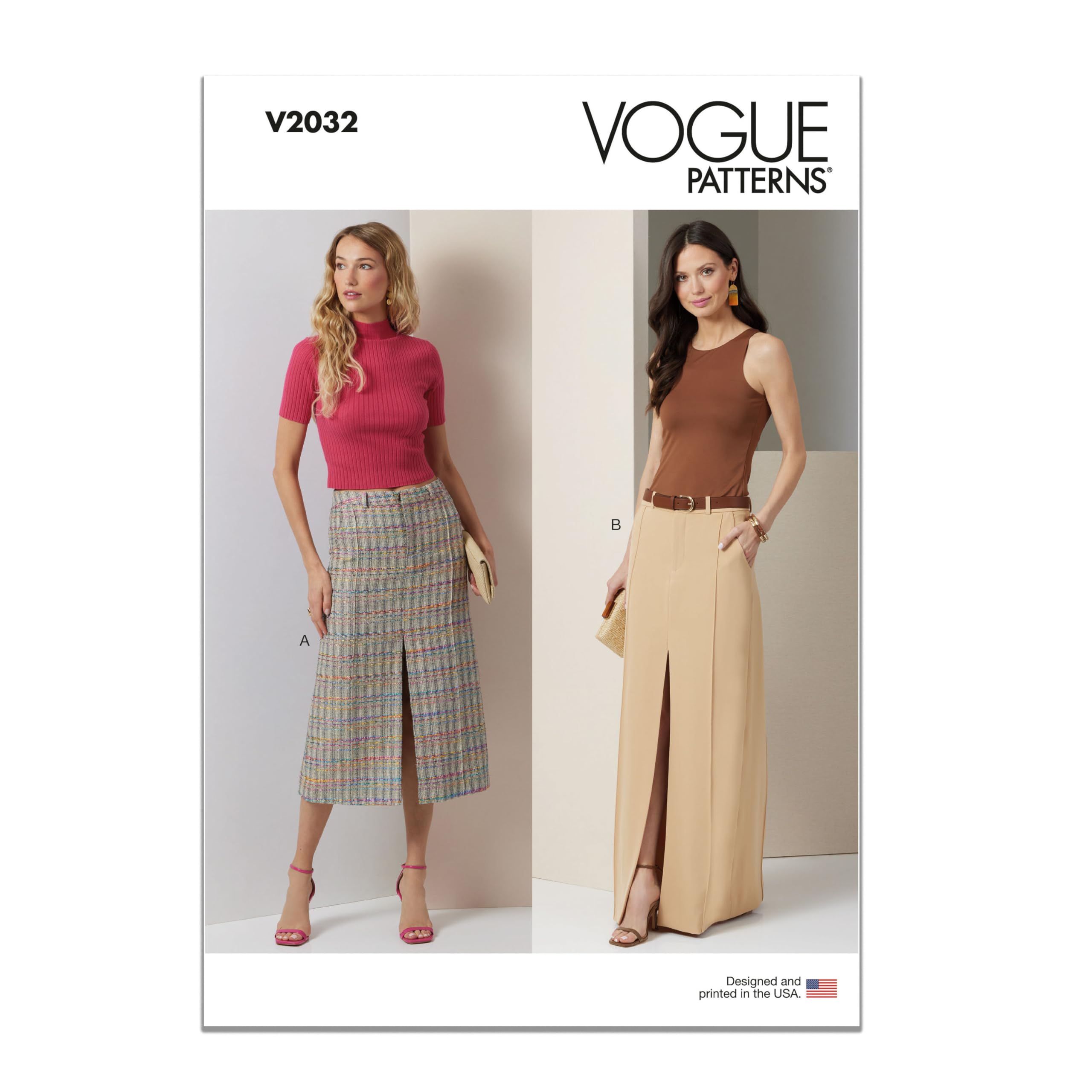 Patron Vogue V2032Y5 jupe grande taille femme loisirs créatifs couture