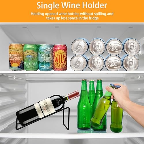 Miniatura 3 de Estante individual para botellas de vino, soporte de mesa para botellas de vino, soporte de hierro simple para botellas de vino, juego de estante de