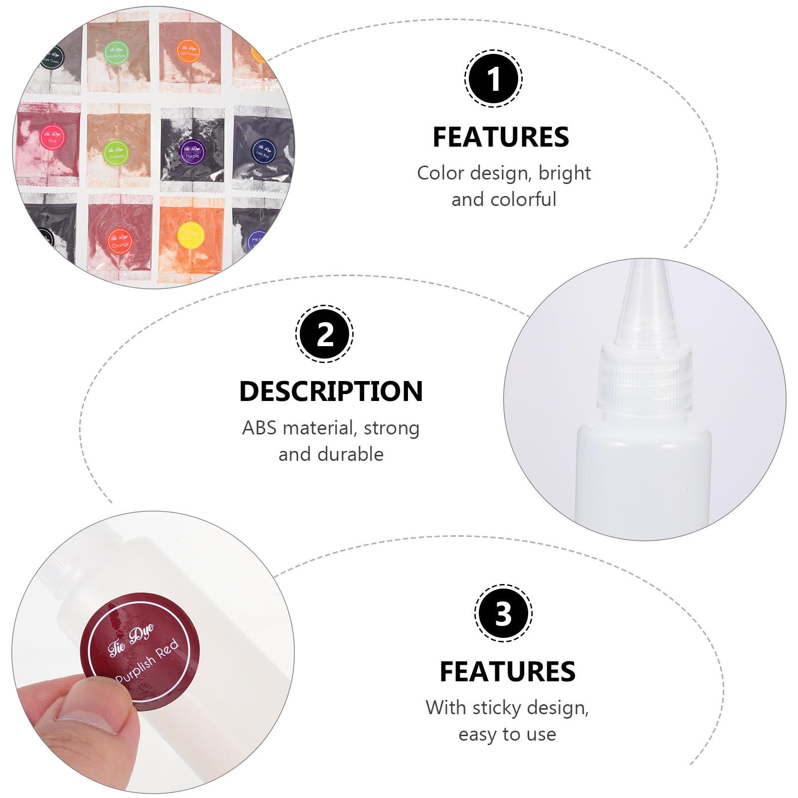 Toyvian Kit de Tinte para Ropa Tie Dye 24 Colores Brillantes, sin Olor, para Sudaderas y Calcetines, Adecuado para Teñir Ropa en Fiestas DIY Adultos
