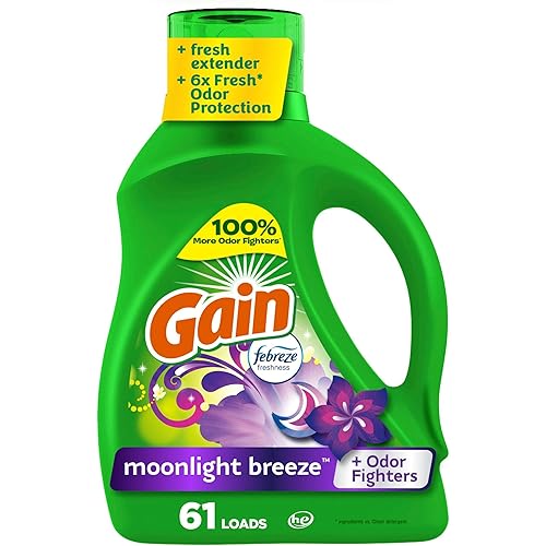 Gain Moonlight Breeze HE Deep Cleaning Concentrated Liquid Laundry Detergent, 61 Loads, 88 fl oz