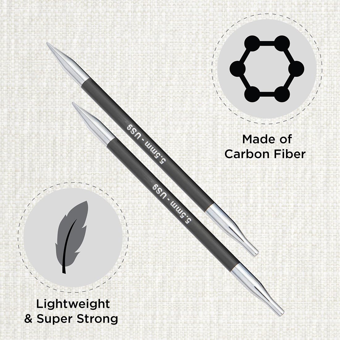 KnitPro Karbonz Interchangeable Circular Needle 5