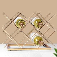 Vista 9 de Estante de vino para encimera, 10 botellas, moderno, de metal dorado, pequeño, soporte de vino de mesa para gabinete, despensa, almacenamiento