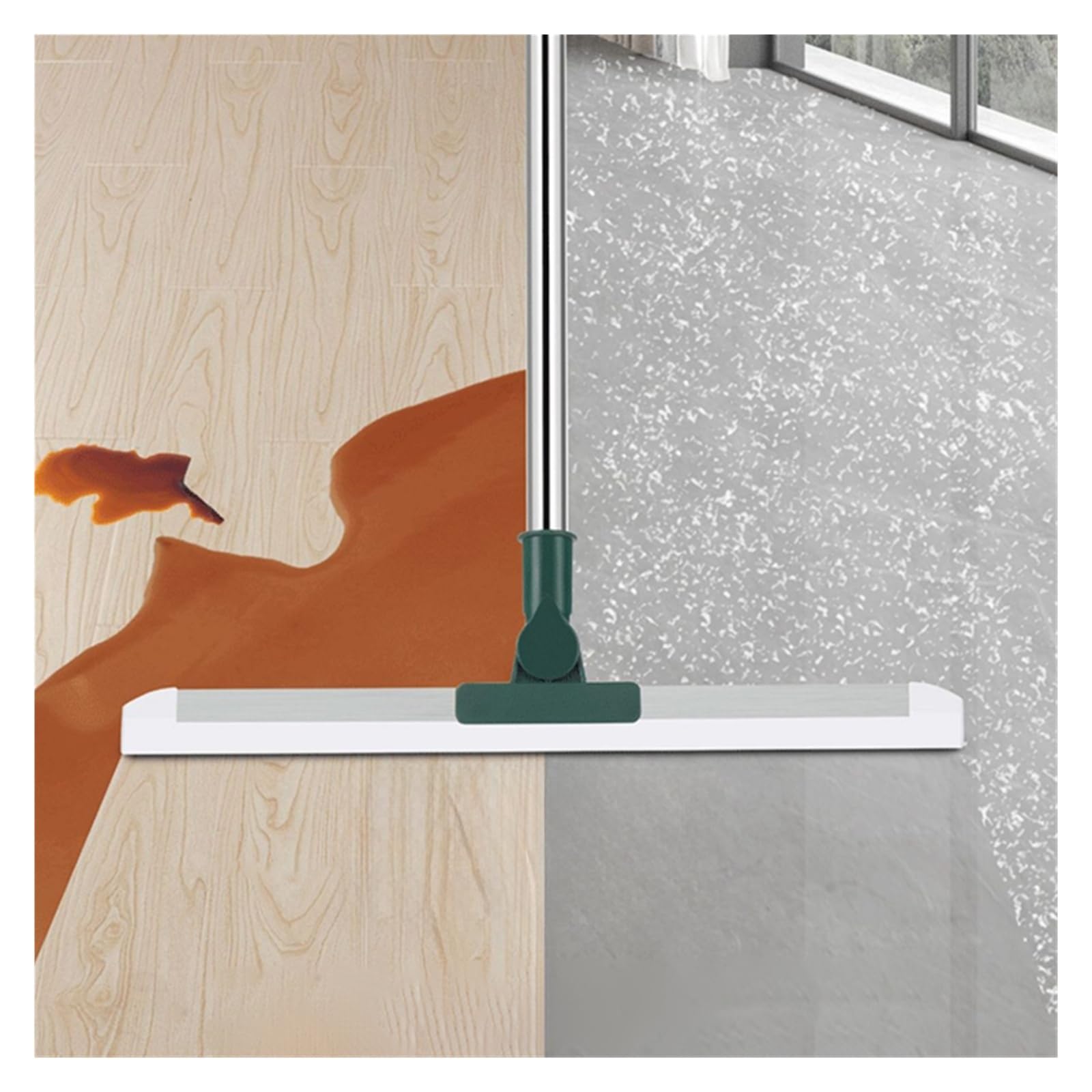 Teles Reinigungsbürste mit langem Griff, magischer Besen und Quietscher für Böden und Badezimmer (123,2 cm dehnbar), effizientes Kehrwerkzeug für den Haushalt