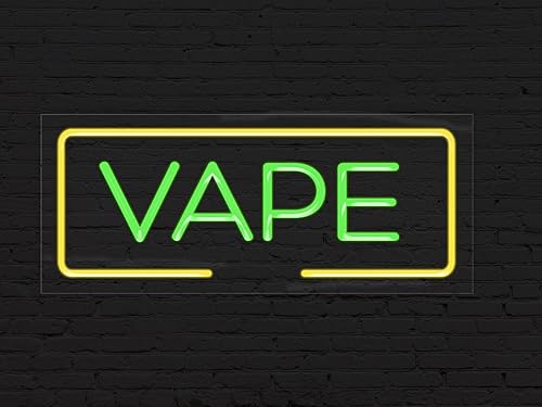 Miniatura 1 de Señal de neón Vape para pantallas minoristas  Precio económico LED Flex Neon  Letrero LED electrónico iluminado para ventanasparedes  24 pulgadas de