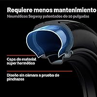 Vista 12 de Segway Ninebot E2 Plus II/E2 Pro/E3 Pro Electric Scooter, 15.5–20 MPH, Long Range, Dual Elastomer Suspension (E3 Pro only), Foldable Adult Scooter