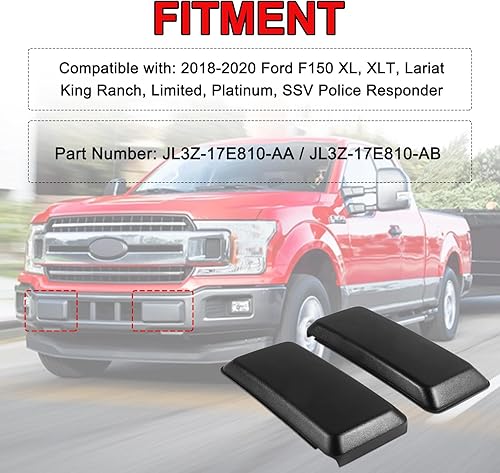 Miniatura 2 de 2 protectores de parachoques delantero F150 compatibles con Ford F-150 2018 2019 2020 Reemplazo # JL3Z17E810AB para el lado delantero izquierdo del