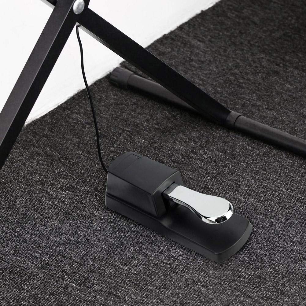 Pédale de piano électronique universelle portable pour clavier électronique pour instrument de piano numérique Noir