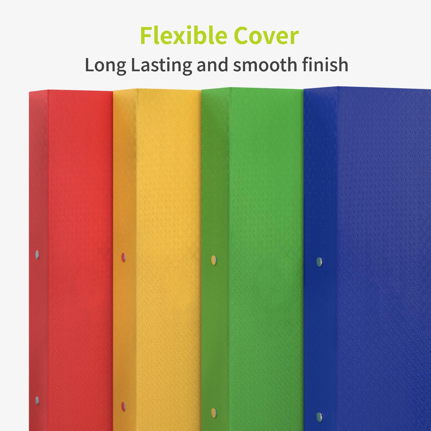 ACROPAQ - 10 x Ring Binder A4 - with 2 Rings 30mm, Upto 100 Pages, Spine Width 3.5cm, Rainbow, 'Nature' Color Collection - Plastic Folders, Folders for Paperwork A4 - Image 4