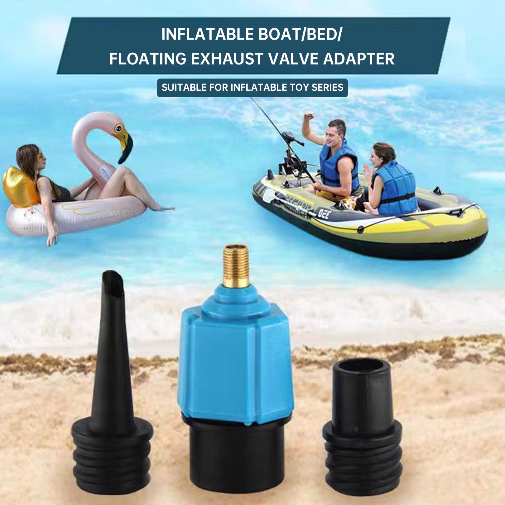 4-in-1 SUP Pumpenadapter Set Mit 4 Düsen - Universal Adapter Für Aufblasbare Boards, Boote & Kajaks