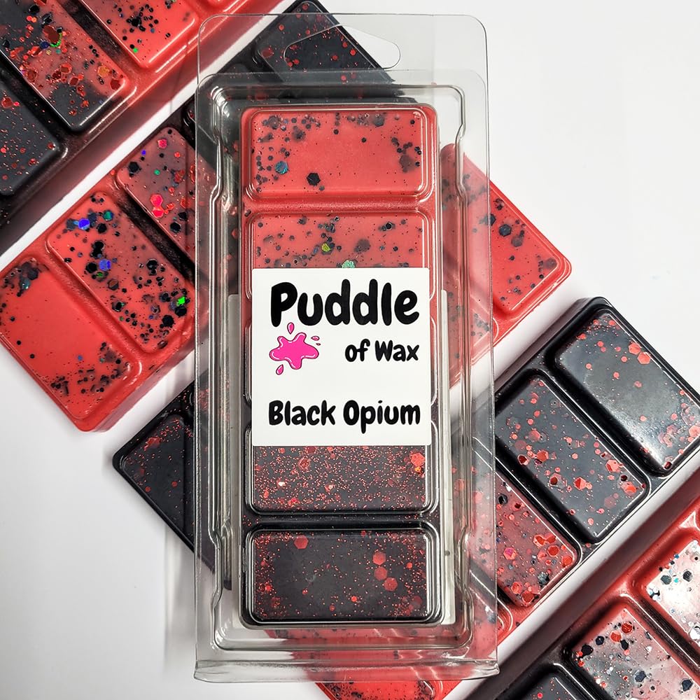 Puddle of Wax - Dark Opium Soy Wax Melt Snap Bar - 50g - Perfume Scent - Vegan Friendly - Made in the UK