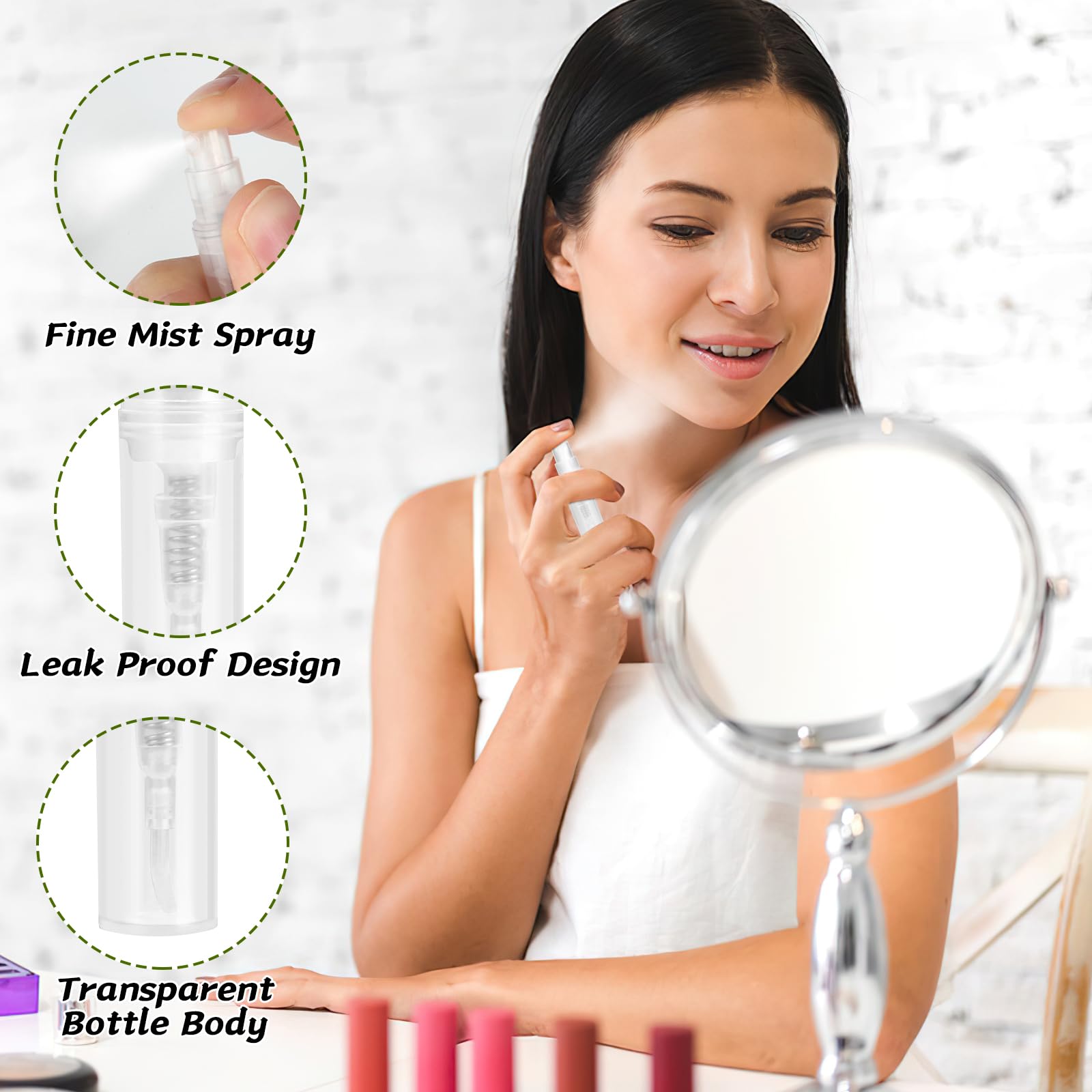 60 sztuk mini rozpylaczy do perfum, 2 ml, do ponownego napełnienia, pusty rozpylacz perfum w podróży, przezroczysty, mini butelka z rozpylaczem z pipetami i głowicą dociskową do perfum,