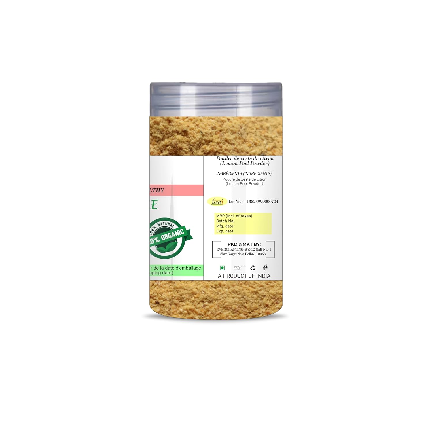Blessfull Healing Organic Lemon Peel Powder 200 Gram