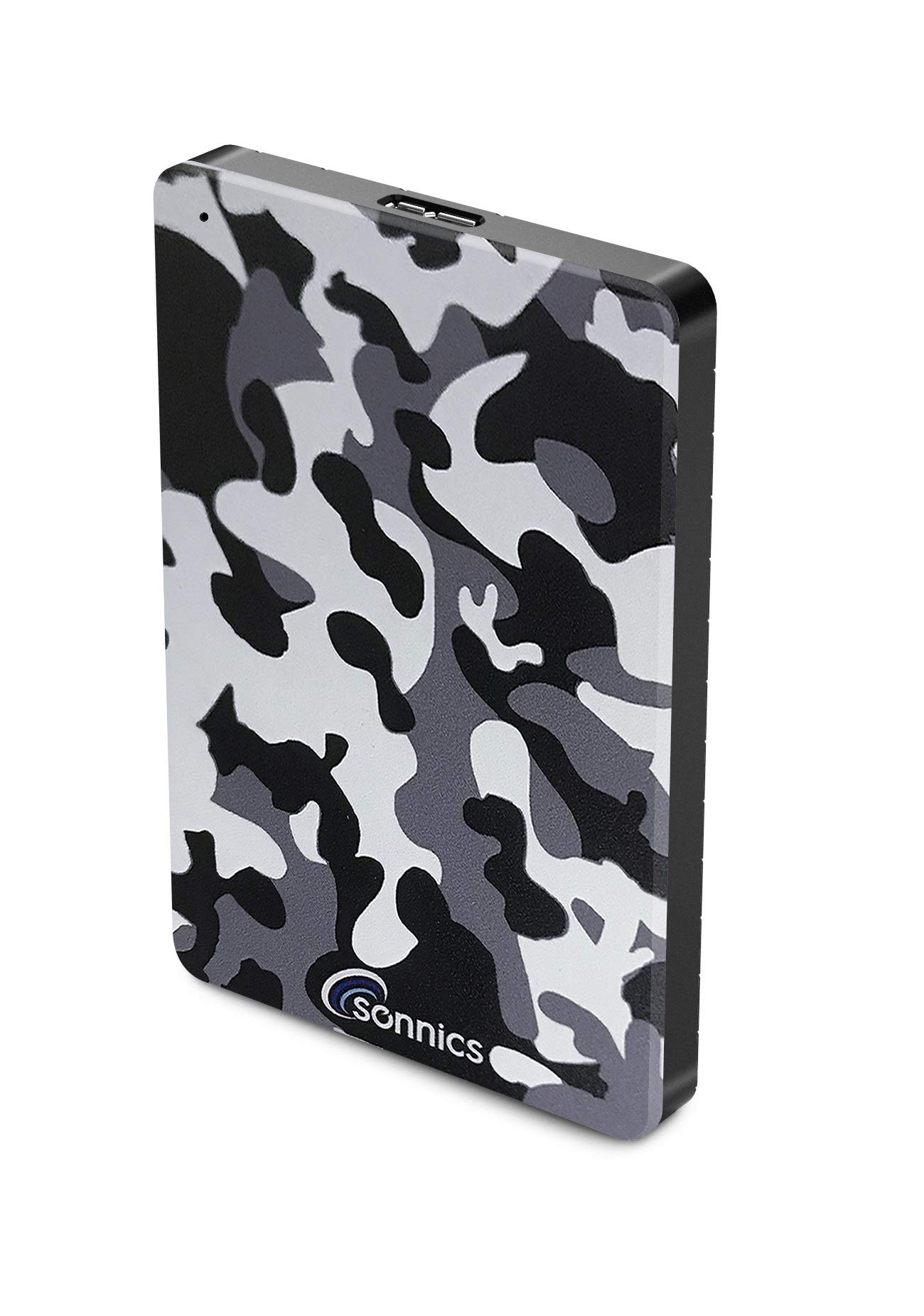 Sonnics 500GB Grigio mimetico hard disk esterno portatile USB 3.0 Super velocità di trasferimento per uso con Windows PC, Mac, Xbox One e PS4