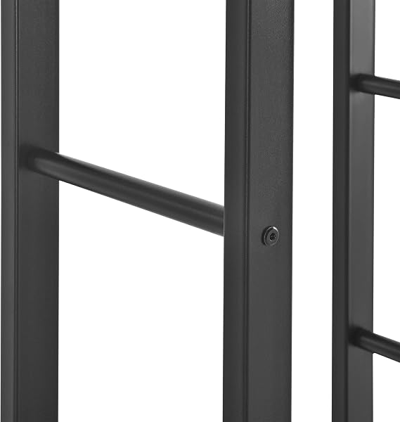 [en.casa] Log Rack for Indoor and Outdoor Use Firewood Storage Rack Design Lacquered Steel 40 x 25 x 150 cm Black - 5