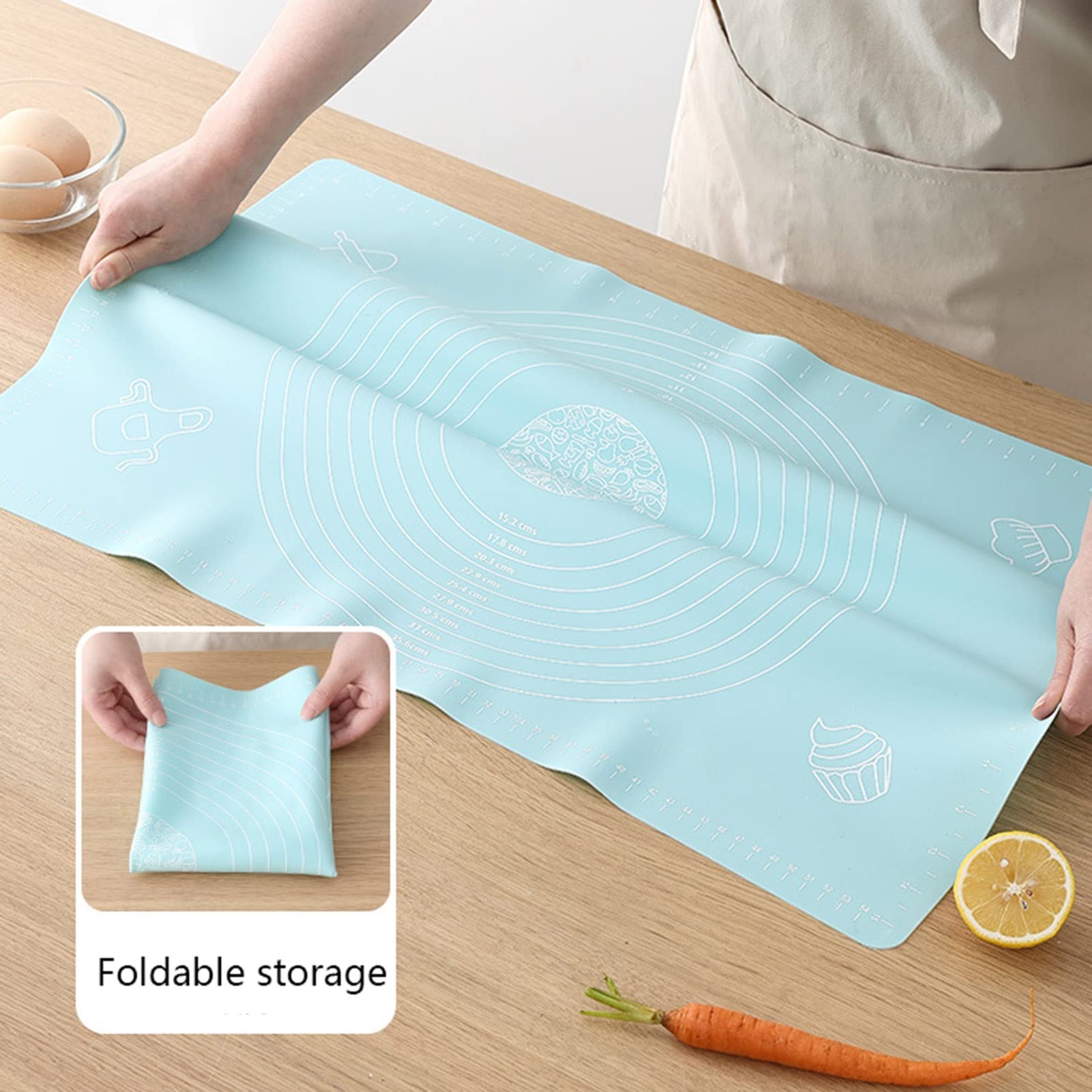 Tappetino da pasticceria in silicone, tappetino da banco antirughe, tappetino da forno for pasta con misure, tappetino antiscivolo, tappetino for fondente in crosta di torta, riutilizzabile ( Size : 7