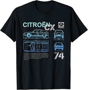 Amazon | シトロエン CX 74 スペックデザイン Tシャツ | Tシャツ