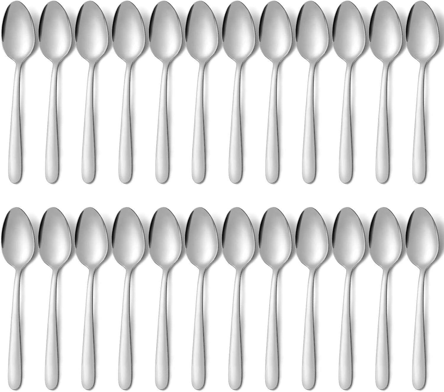 Pleafind 24 Pieces Dinner Spoons, 8 inch Spoons Silverware, Stainless