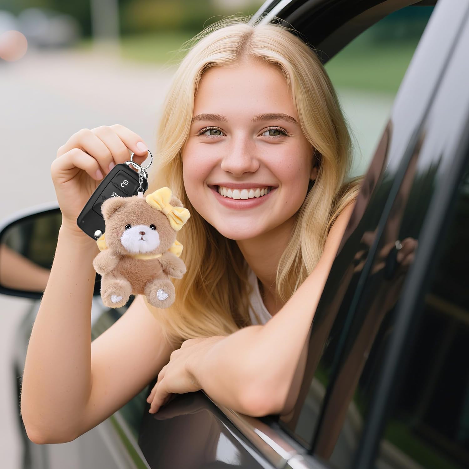 Kawaii Plush Keychain Cute Plushies Bag Charm for Women Girls - Image 8