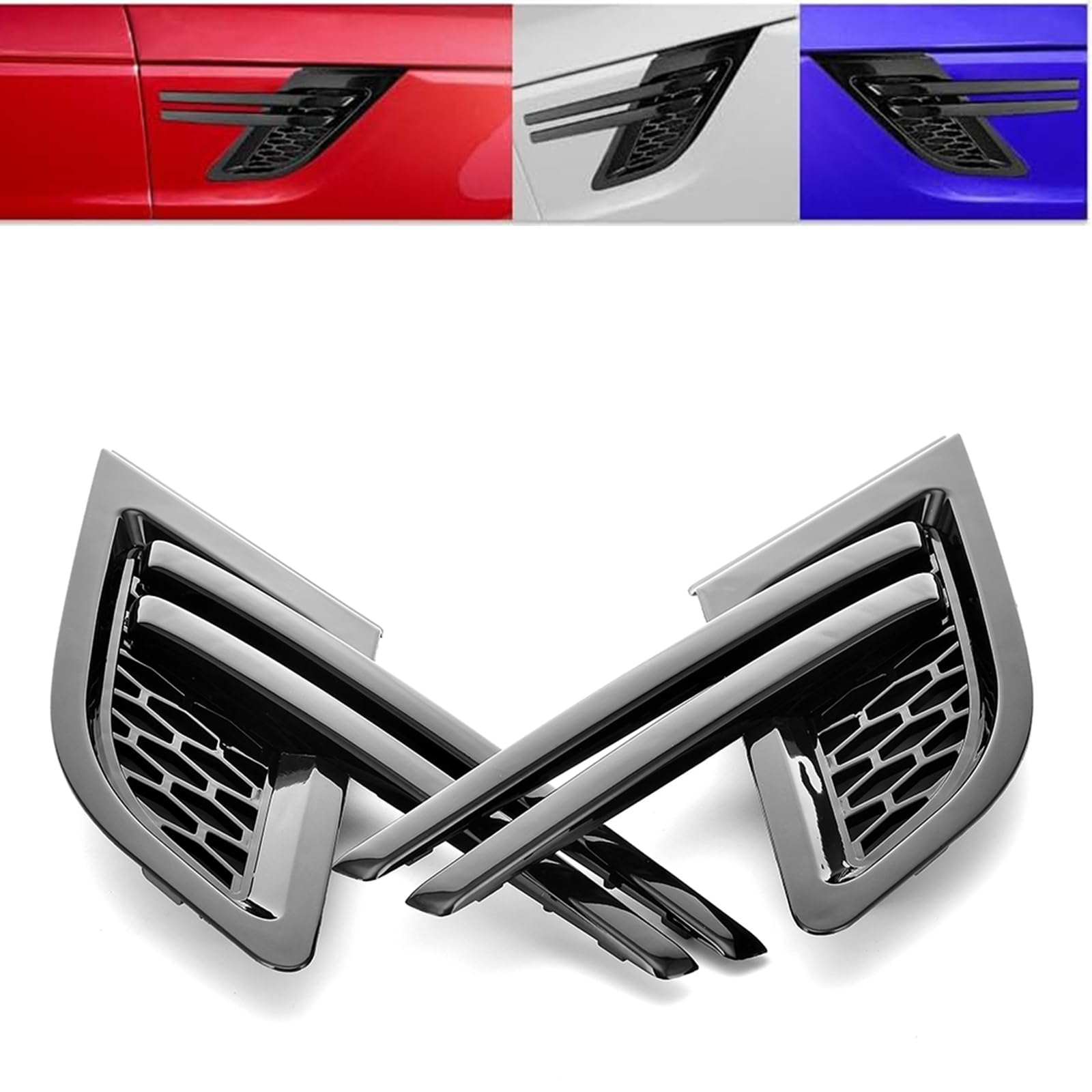 2 PCS Air Side Vents Grille Fit for Land Rover Range Rover Sport 2014 2015 2016 2017 Side Vent Trim Grill Black (Not fit for SVR)