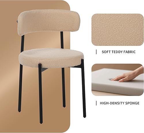 Miniatura 8 de Dining Chairs and Table & Chair Sets - 4 Piece Modern Kitchen Dining Chairs with Round Seat Cushions, Curved Back Design for Restaurants and Dining