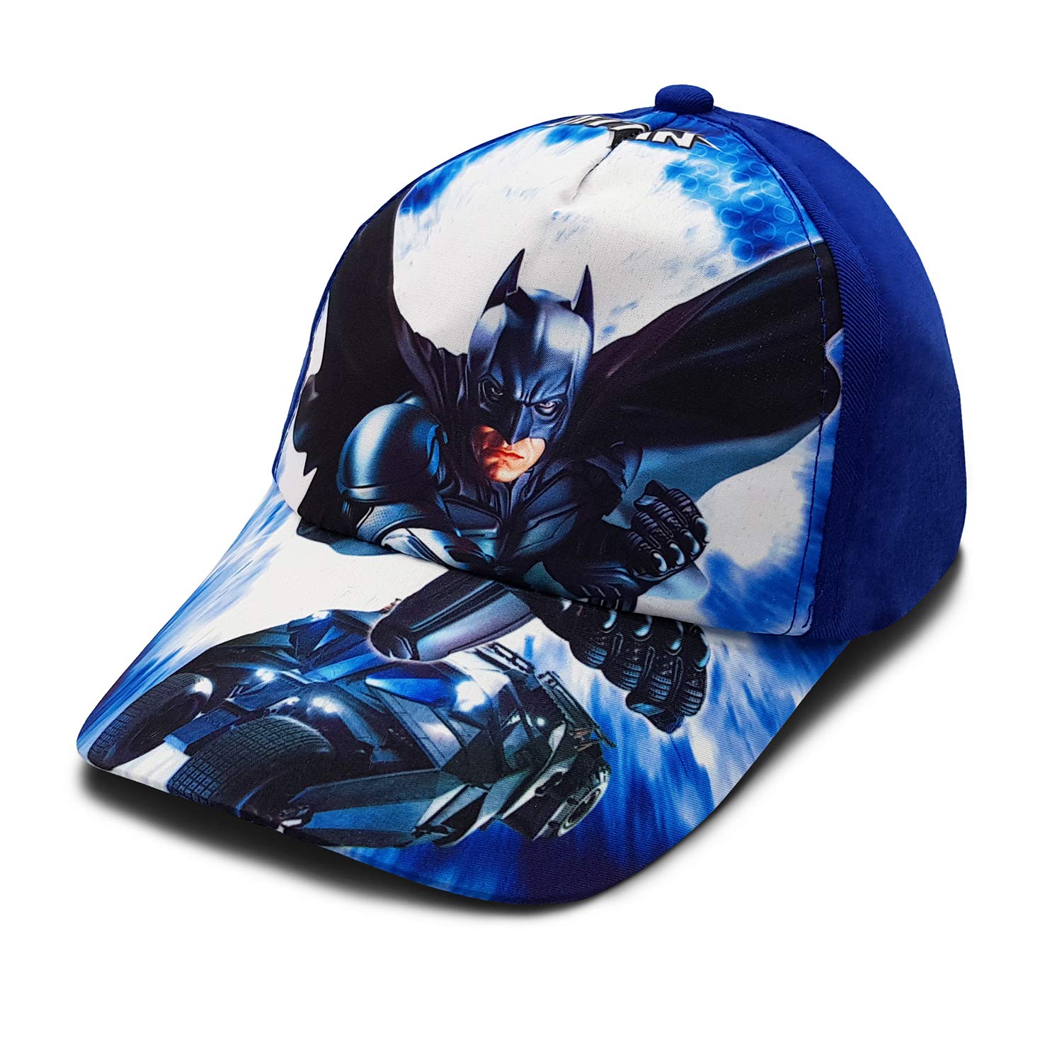 VRITRAZCartoon Character Printed Little Baseball Cap for Kids, Baby Girls & Boys 3-12 Years (Blue), BatBlue, 3 Years-12 Years