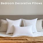 16 x 16 Oreiller extérieur Inserts Ensemble de 4 Coussin carré inserts étanche pour le porc en coque Patio extérieur Meubles Oreillers décoratifs Petit coussin de canapé blanc
