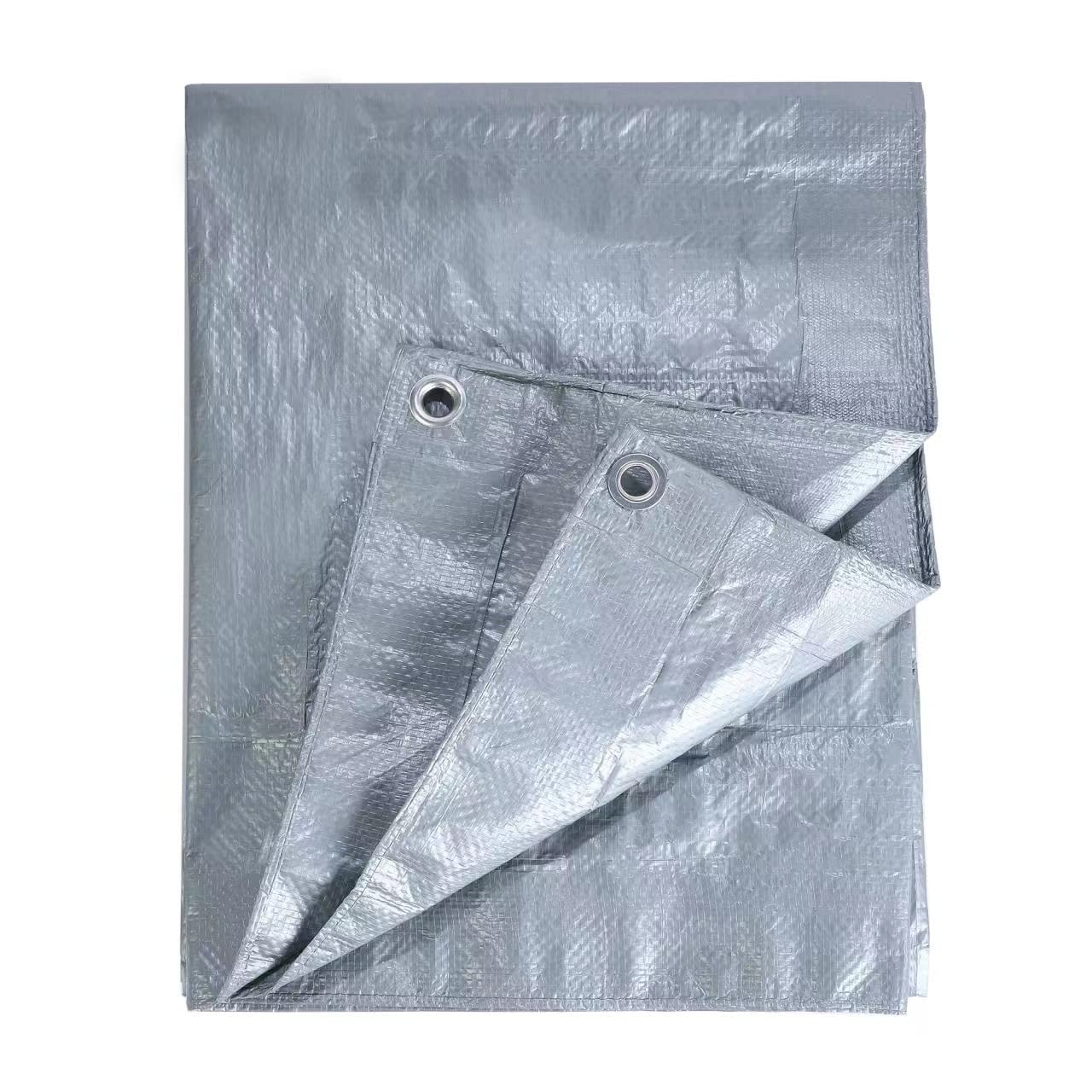Kav Grey Premium Tarpaulin Waterproof Heavy Duty Tarp With Eyelets Ground Sheet In For Garden, Picnics, Camping, Fishing (6X6m)