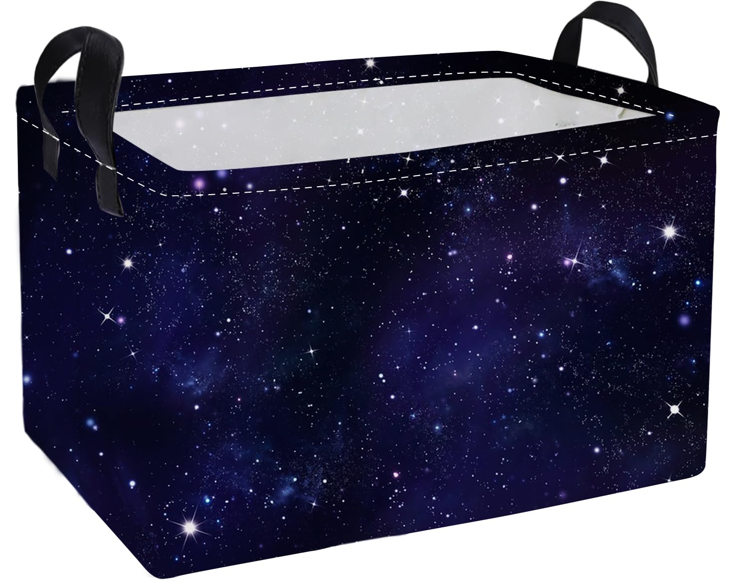 Essme Rectangular Space Basket,Kids Storage Bins Organizer with Handles for Girls Room Decor, Gift Basket,Shelf Basket.(Space)