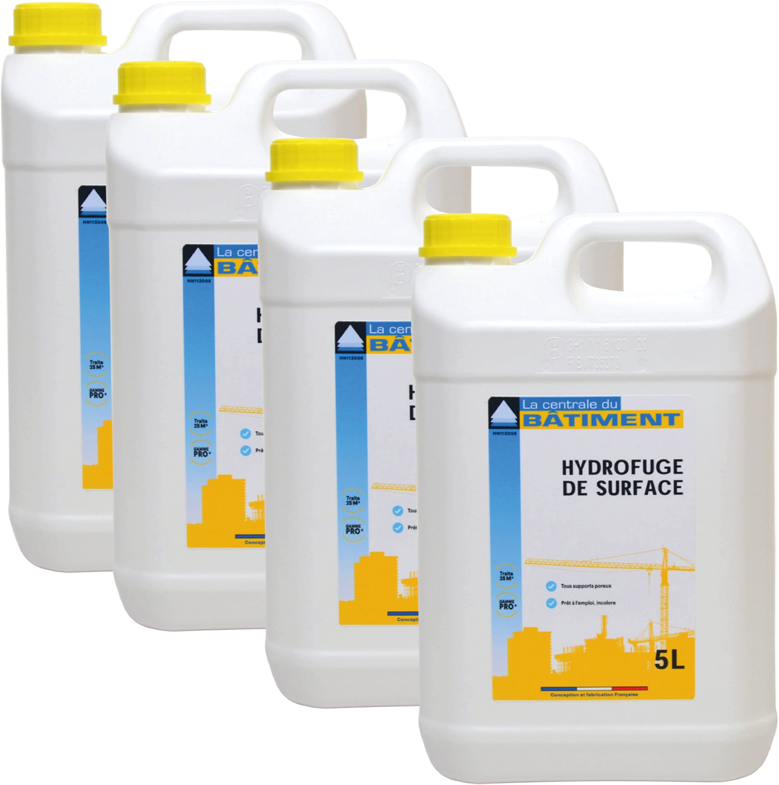 Hydrofuge/Imperméabilisant Toiture Façade Terrasse 4X5L (=120m²) Incolore