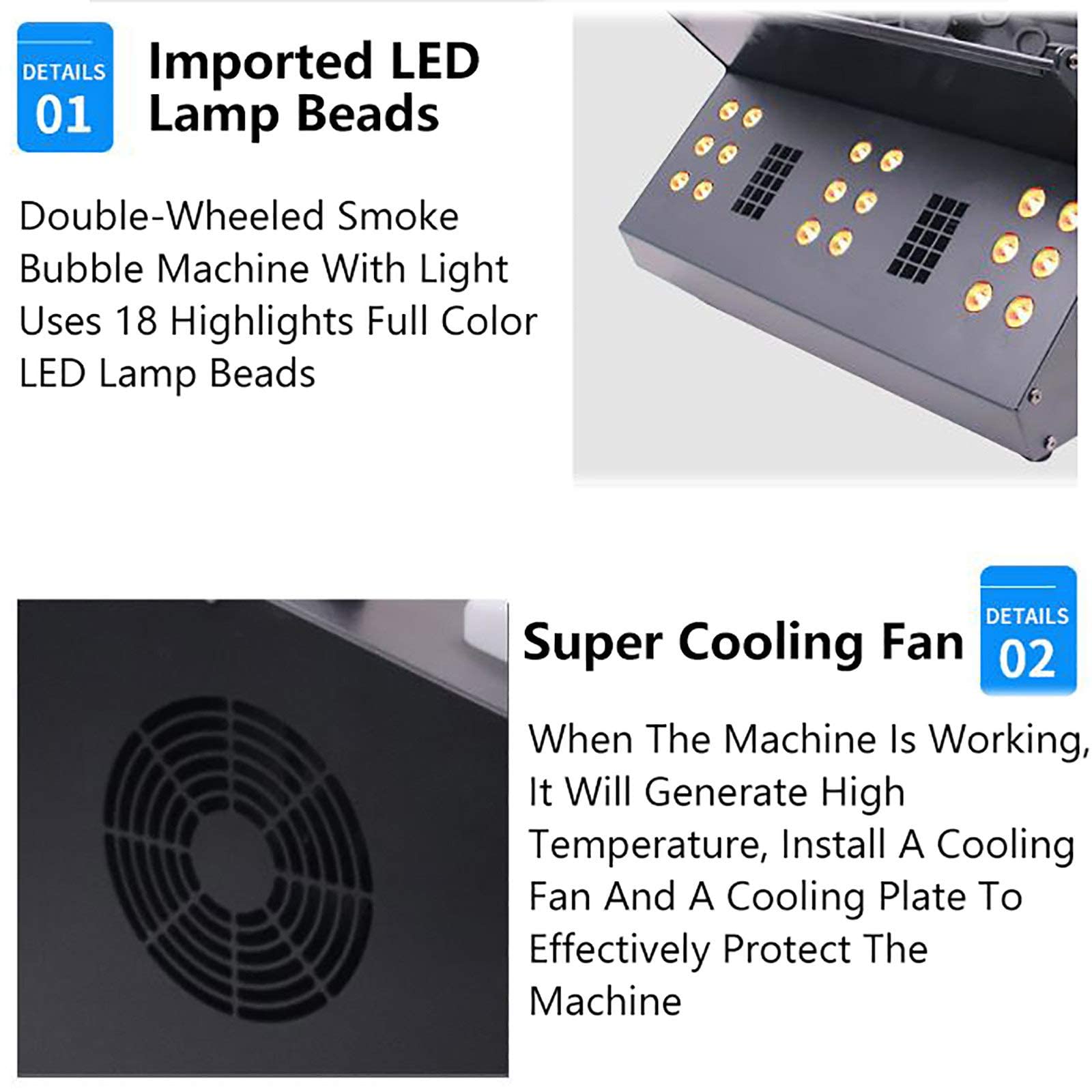 Amazon.co.jp: 3イン1スモークバブルマシンカラーLEDライト高出力