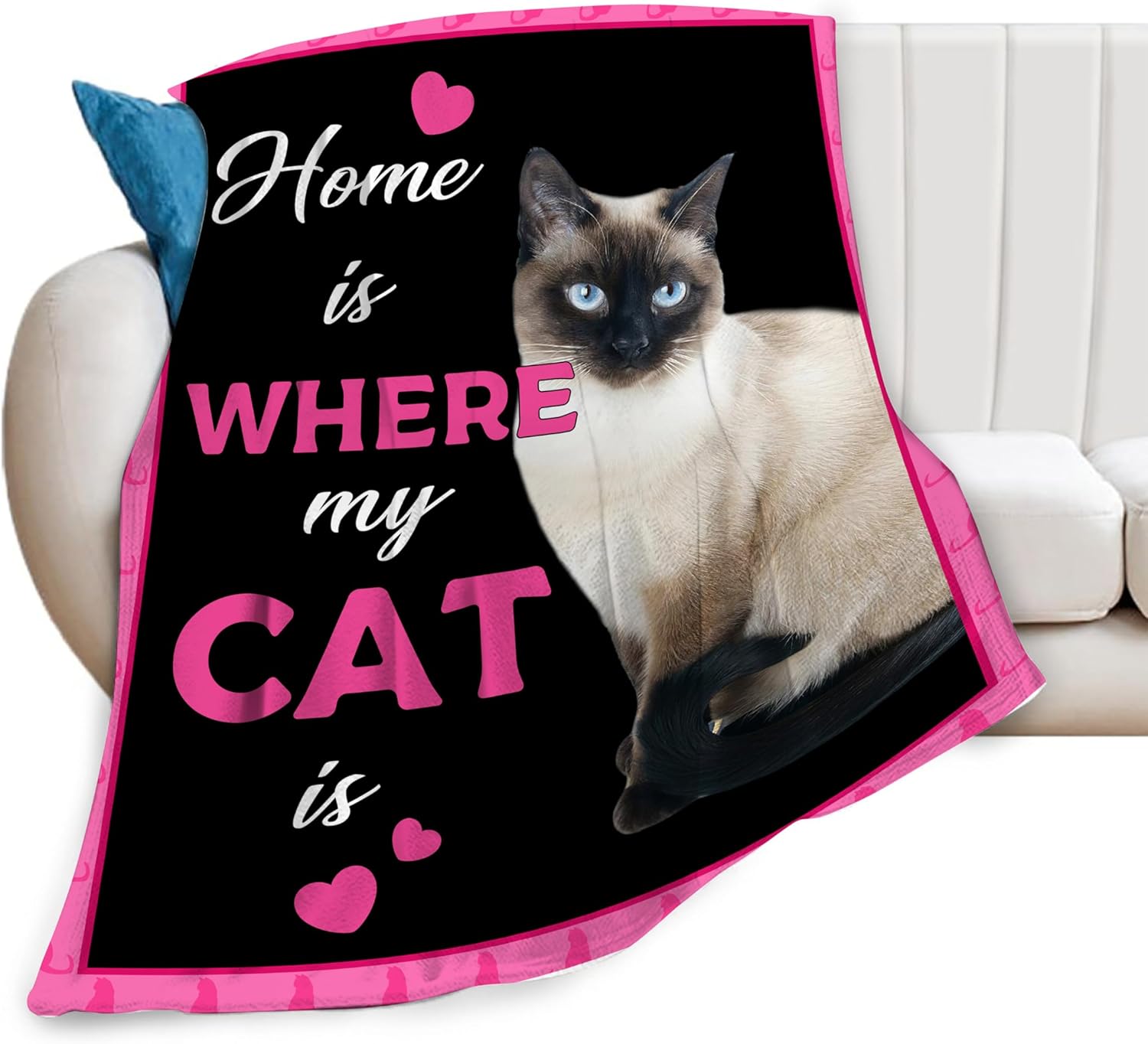 Cat Blanket Super Soft Warm Fluffy Flannel Siamese Oman Ubuy