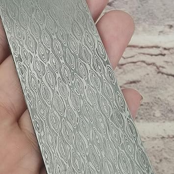 VG10 Damascus Steel Billet Bars Material Knife Blade Blanks 150 * 25 * 3mm 1PC
