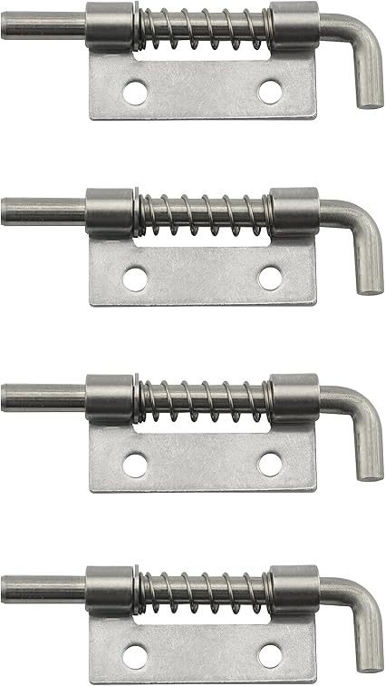 JianLing 4pcs Flat Pin Hinge Spring Latch 304 Stainless Steel Door Lock ...