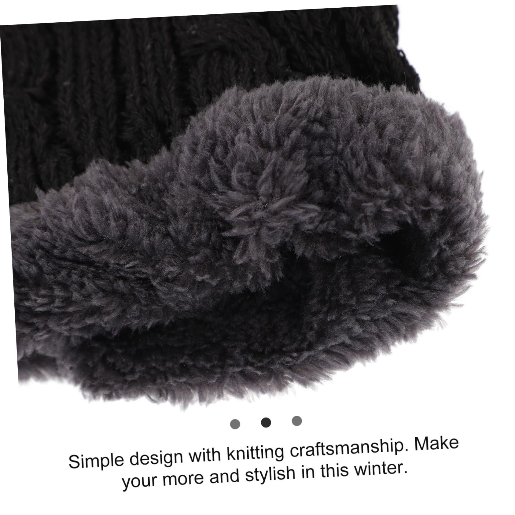 Gorro Calentador Negro Cuello para Invierno de Felpa | Uso Exterior y Esquí, Diseño Simple y Portátil, Elasticidad Ligera, Fácil de Lavar y Secar