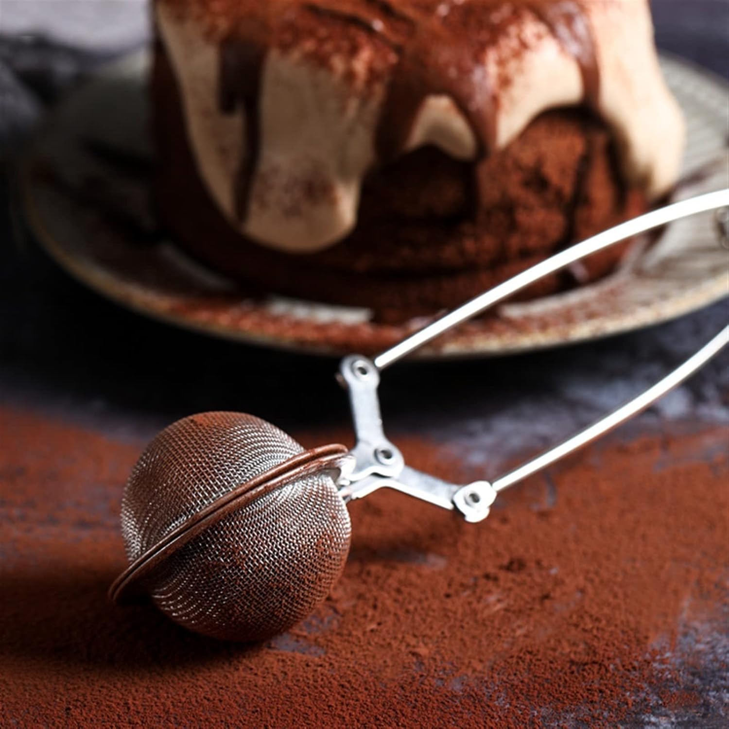 Tea Filters Stainless Steel Tea Maker Ball mesh Filter Tea Ware Coffee Vanilla Spice Filter Diffuser Handle Tea Ball