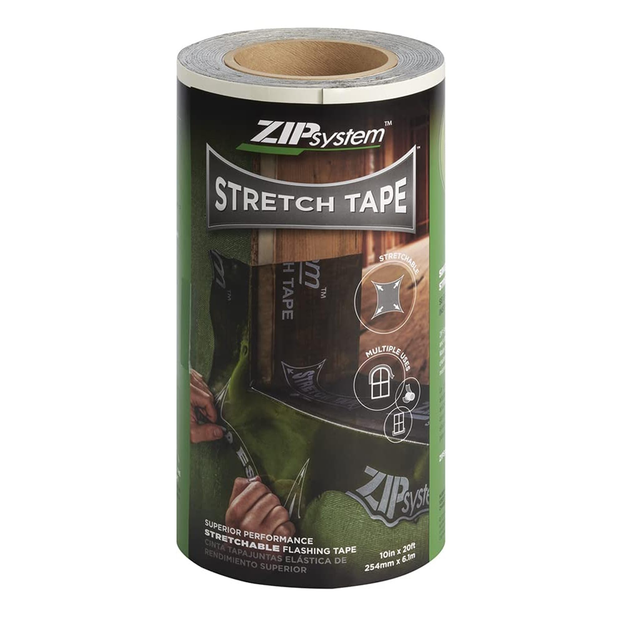 Huber Zip System Stretch Tape | 10 inches x 20 feet | Self-Adhesive Flexible Flashing for Doors-Windows — image 1