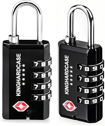 Paquete de 2 cerraduras de pistola aprobadas por la TSA, cerraduras de combinación de 4 dígitos para estuche de armas, caja de munición, bolsa de