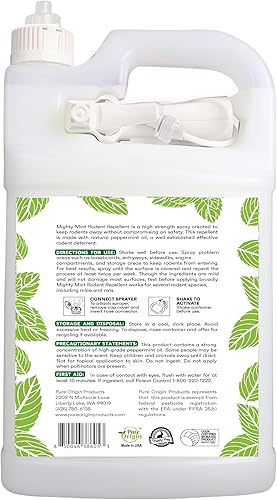 Miniatura 7 de Mighty Mint Gallon (128 oz) Rodent Natural Peppermint Oil Spray