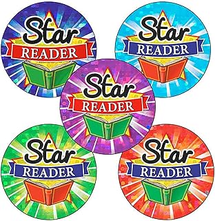 150 Holographic Sparkly Star Reader Comprehension Childrens Pupils School Praise Teachers Stickers 25mm Primary Teaching Services