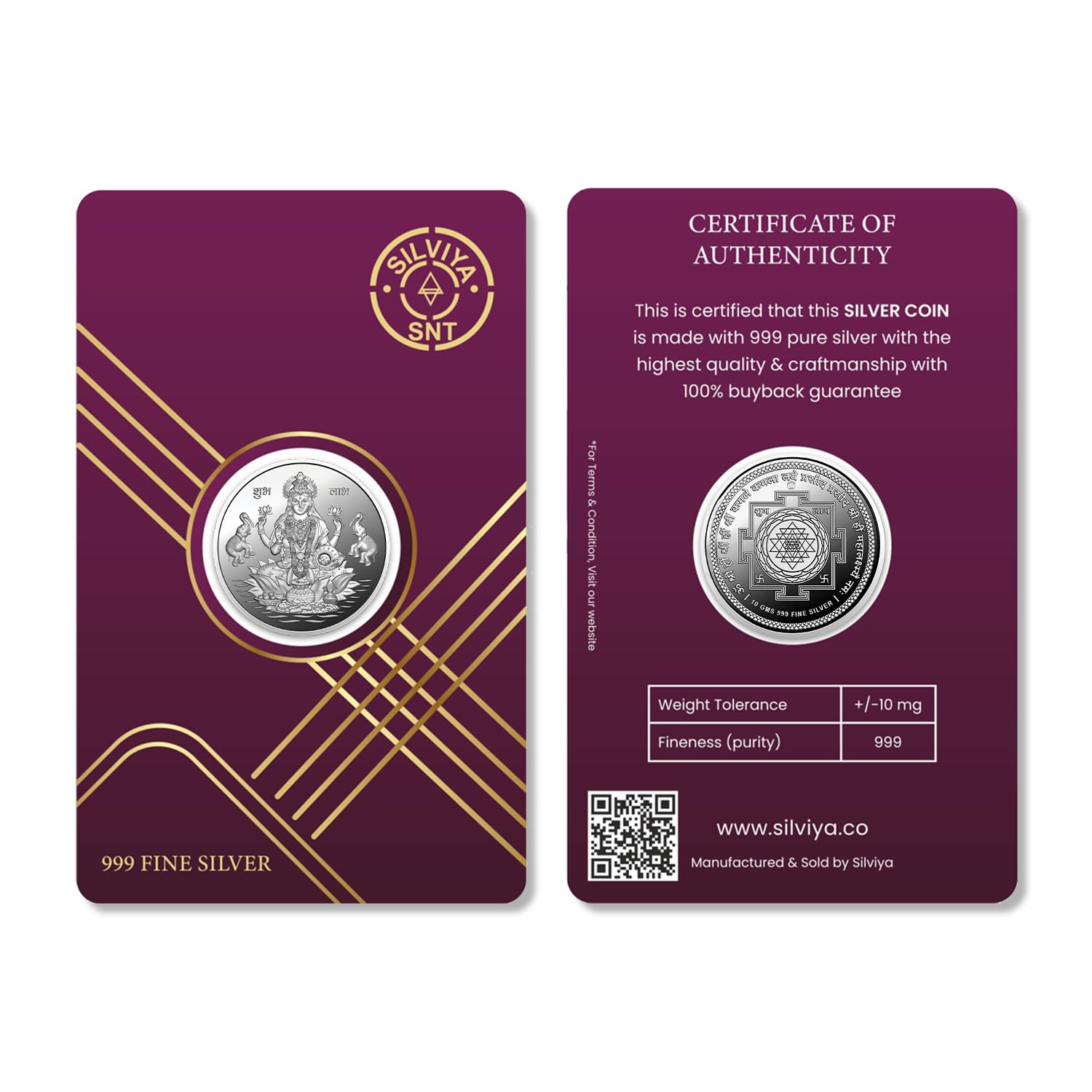 Silviya BIS Hallmarked 999 Pure Silver Lakshmi Ji Coin (2g, 10g, 20g) Round Shape - Wealth & Prosperity - Hindu Religious Gift - Divine Blessing & Good Luck - With Certificate of Authenticity-image-17