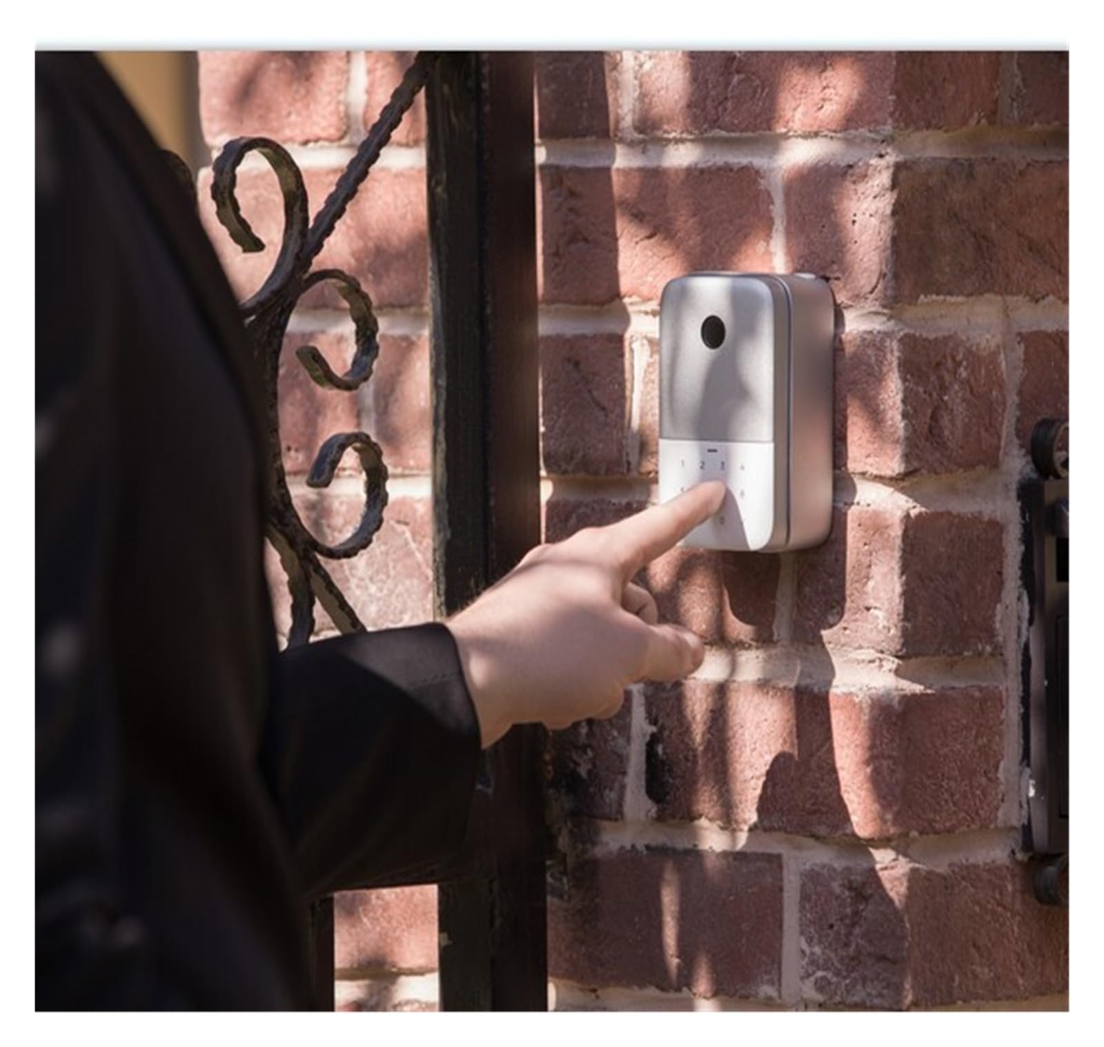 Cassetta di sicurezza con serratura, K221 Key Lock Box Smart Phone APP Fingerprint Password Control Cassetta di sicurezza elettronica Stoccaggio in lega di alluminio per interni ed esterni, impermeabi