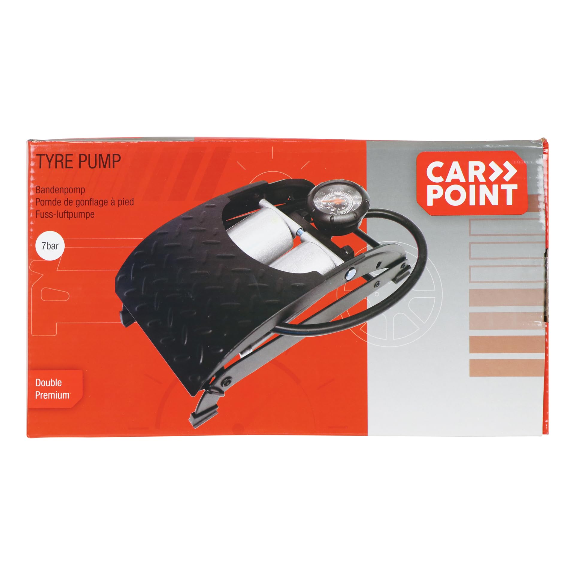 Carpoint Pompe à Pied Premium Double