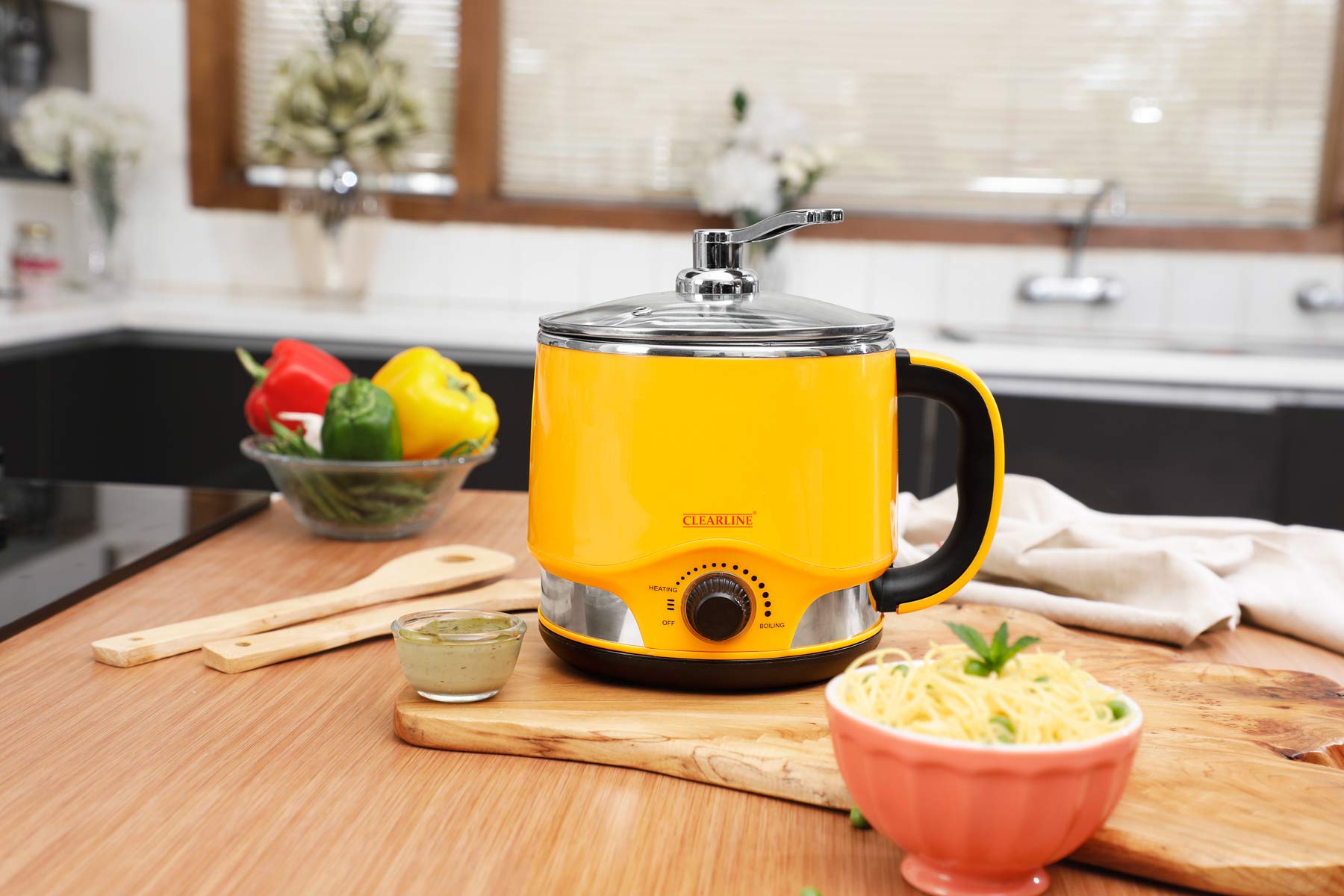 Clearline 8-in-1 Multi-cook Kettle : Vibrant Yellow Colour - One Appliance : Multiple Function-image-14