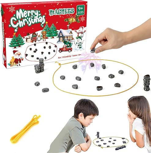 Juego de ajedrez magnético, juegos de mesa de batalla multijugador con cuerda, juego de estrategia de mesa, juego de ajedrez portátil con bolsa de