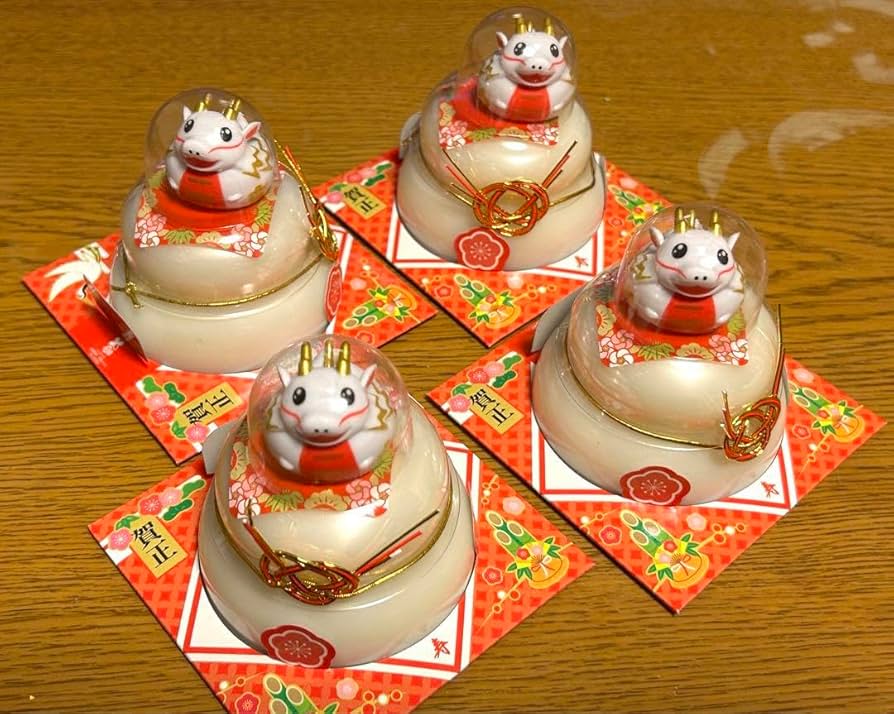 Amazon | たいまつお鏡餅福招き干支辰4個セット | 正月飾り | おもちゃ