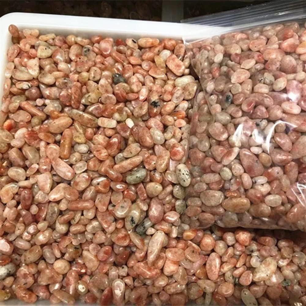 Meditation Home 100g Natural Gold Sunstone Chips Gravel Healing Tumbled Stones for Home Graden Fish Tank Decor (Size : 12-15mm)